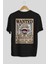 Cartel Luffy Gear 5 Anime Arka Baskılı Siyah Oversize T-Shirt Erkek Kadın 2