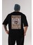 Cartel Luffy Gear 5 Anime Arka Baskılı Siyah Oversize T-Shirt Erkek Kadın 3
