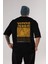 Yumeko Jadami Arka Baskılı Siyah Oversize T-Shirt Erkek Kadın Bisiklet Yaka 5