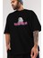 Youth Has No Age Ön Baskılı Siyah Oversize T-Shirt Erkek Kadın Bisiklet Yaka 2