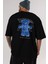 Have No Fear Bear Arka Baskılı Siyah Oversize T-Shirt Erkek Kadın Bisiklet Yaka 1