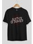 Justice Is Denied Ön Baskılı Siyah Oversize T-Shirt Erkek Kadın Bisiklet Yaka 4