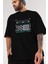 Hokkaido Home Of Ön Baskılı Siyah Oversize T-Shirt Erkek Kadın Bisiklet Yaka 1