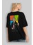 Harry Potter Gates Arka Baskılı Siyah Oversize T-Shirt Erkek Kadın Bisiklet Yaka 1