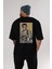 Arnold Robot Human Arka Baskılı Siyah Oversize T-Shirt Erkek Kadın Bisiklet Yaka 2
