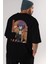 Motoko Kusanagi 9 Anime Arka Baskılı Siyah Oversize T-Shirt Erkek Kadın 1