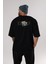Teddy Bear Yourself Arka Baskılı Siyah Erkek Kadın Bisiklet Yaka Oversize T-Shirt 4