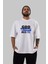 God Is Good Yazılı Ön Baskılı Beyaz Oversize T-Shirt Erkek Kadın Bisiklet Yaka 4