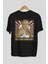 Freddy Puttin Arka Baskılı Siyah Oversize T-Shirt Erkek Kadın Bisiklet Yaka 3