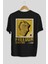 Freedom Is Not Free Arka Baskılı Siyah Oversize T-Shirt Erkek Kadın Bisiklet Yaka 4