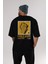 Freedom Is Not Free Arka Baskılı Siyah Oversize T-Shirt Erkek Kadın Bisiklet Yaka 5