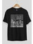 Auckland Ön Baskılı Siyah Oversize T-Shirt Erkek Kadın Bisiklet Yaka 5