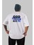 God Is Good Yazılı Arka Baskılı Beyaz Oversize T-Shirt Erkek Kadın Bisiklet Yaka 4