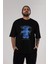 Have No Fear Bear Ön Baskılı Siyah Oversize T-Shirt Erkek Kadın Bisiklet Yaka 1