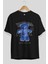 Have No Fear Bear Ön Baskılı Siyah Oversize T-Shirt Erkek Kadın Bisiklet Yaka 2