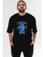 Have No Fear Bear Ön Baskılı Siyah Oversize T-Shirt Erkek Kadın Bisiklet Yaka 5