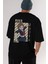 Mako Mankanshoku 1 Anime Arka Baskılı Siyah Oversize T-Shirt Erkek Kadın 2