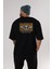 Evolution Urban Style Arka Baskılı Siyah Oversize T-Shirt Erkek Kadın Bisiklet Yaka 4