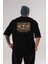 Evolution Urban Style Arka Baskılı Siyah Oversize T-Shirt Erkek Kadın Bisiklet Yaka 5