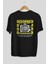 Disorder Streetwear Arka Baskılı Siyah Oversize T-Shirt Erkek Kadın Bisiklet Yaka 2