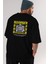 Disorder Streetwear Arka Baskılı Siyah Oversize T-Shirt Erkek Kadın Bisiklet Yaka 3
