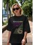Now You See Me Ön Baskılı Siyah Oversize T-Shirt Erkek Kadın Bisiklet Yaka 2