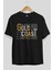 Gold Coast Ön Baskılı Siyah Oversize T-Shirt Erkek Kadın Bisiklet Yaka 4