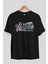 Soldier Fortune Ön Baskılı Siyah Oversize T-Shirt Erkek Kadın Bisiklet Yaka 5