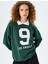 Polo Yaka Oversize Kolej Baskılı Sweatshirt 2