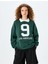 Polo Yaka Oversize Kolej Baskılı Sweatshirt 3