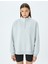 Yarım Fermuarlı Dikiş Detaylı Oversize Spor Sweatshirt 3