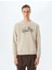 Bisiklet Yaka Pamuk Karışımlı Şardonlu Baskılı Sweatshirt 3