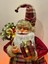 2025 Yeni Yıl Dekoratif Işıklı Noel Baba Yılbaşı Çalı Çırpı Toplamış Noel Baba, 65-70CM 4