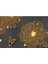 Gri Gold Sevilen Çiçek Kombini Çerçeveli Cam Tablo 3'lü 4