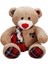 Friends Peluş Ayi Oturan Happy Ekose Atkili 60CM.2R. 1
