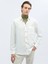 Beyaz Fitilli Oversize Fit Dokuma Casual Gömlek 1