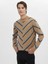 Deve Tüyü Yarım Balıkçı Yaka Desenli Pamuk Karışımlı Triko Kazak 1