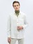 Beyaz Fitilli Oversize Fit Dokuma Casual Gömlek 3
