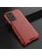 Xiaomi Mi 10T 5g/mi 10T Pro 5g-Kırmızı Için Petek Izgara Desenli Tpu+Pc Birleşik Kılıf (Yurt Dışından) 5