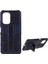 Dört Köşeli Düşmeyi Önleyici Hava Yastığı Vanguard Hibrit Mobil Kılıf, Xiaomi Redmi K40 Için Kickstand'lı -Mavi (Yurt Dışından) 1