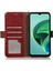 Xiaomi Redmi Için 11 Başbakan 4g Timsah Doku Telefon Kılıfı Hakiki Inek Derisi Deri Cüzdan Standı Rfıd Engelleme Anti-Damla Kapak-Kırmızı (Yurt Dışından) 3