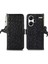 Xiaomi Redmi Note 13 Pro+5g Telefon Kılıfı Devekuşu Dokulu Hakiki Inek Deri Kapak-Siyah (Yurt Dışından) 1