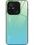 Degrade Renk Telefon Kılıfı Için Xiaomi Redmi 12C 4g Temperli Cam + Pc Arka Tpu Çerçeve Çizilmez Kapak-Mavi/mavi (Yurt Dışından) 1