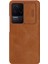Xiaomi Redmi Için K50 Pu Deri Kart Yuvası Durumda Yaratıcı Slayt Lens Koruyucu Çizilmeye Dayanıklı Kapak-Kahverengi (Yurt Dışından) 2