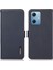 Xiaomi Redmi Için Not 12 5g(Küresel)/(Hindistan)/(Çin) Litchi Doku Hakiki Deri Manyetik Flip Case Rfıd Engelleme Standı Darbeye Dayanıklı Telefon Kapağı-Mavi (Yurt Dışından) 1