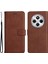 Leather Seriesfor Xiaomi Redmi 14C 4g Kılıf Düz Renk Deri Telefon Kapağı Cüzdan Standı-Kahverengi (Yurt Dışından) 1