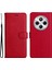 Leather Seriesfor Xiaomi Redmi 14C 4g Kılıf Düz Renk Deri Telefon Kılıfı Cüzdan Standı-Kırmızı (Yurt Dışından) 1