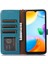 Xiaomi Redmi Note 13 5g Telefon Kılıfı Için Rfıd Engelleme Hakiki Inek Deri Kapak Çevirin-Mavi (Yurt Dışından) 3