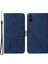 Pb2 Serisi Şık Baskı Hatları Pu Deri Çevirme Cüzdan Kılıf Standı Telefon Kaplama Kabuk Için Xiaomi Redmi 9AT -Sapphire (Yurt Dışından) 1