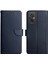 Xiaomi Redmi Için 11 Prime 4g HT02 Hakiki Deri Manyetik Toka Nappa Doku Cüzdan Kılıf Standı Fonksiyonu Flip Telefon Kapak Kabuk-Mavi (Yurt Dışından) 1